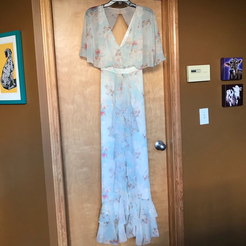 Stunning Top Shop blue floral gown